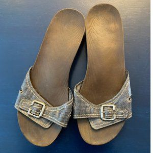 Advanced Comfort Sandals Dr. Scholl's Size 8 Denim Blue Slides #2